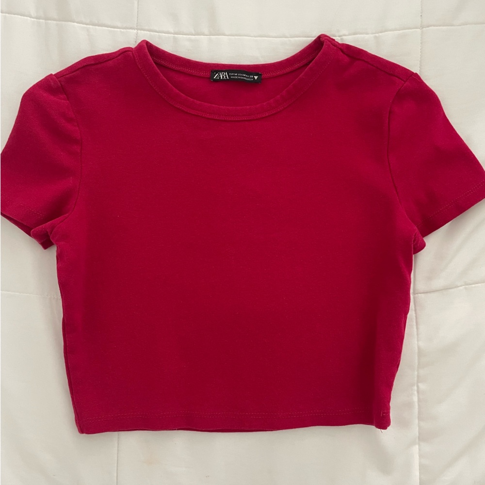 Red Zara Crop Top Size: M